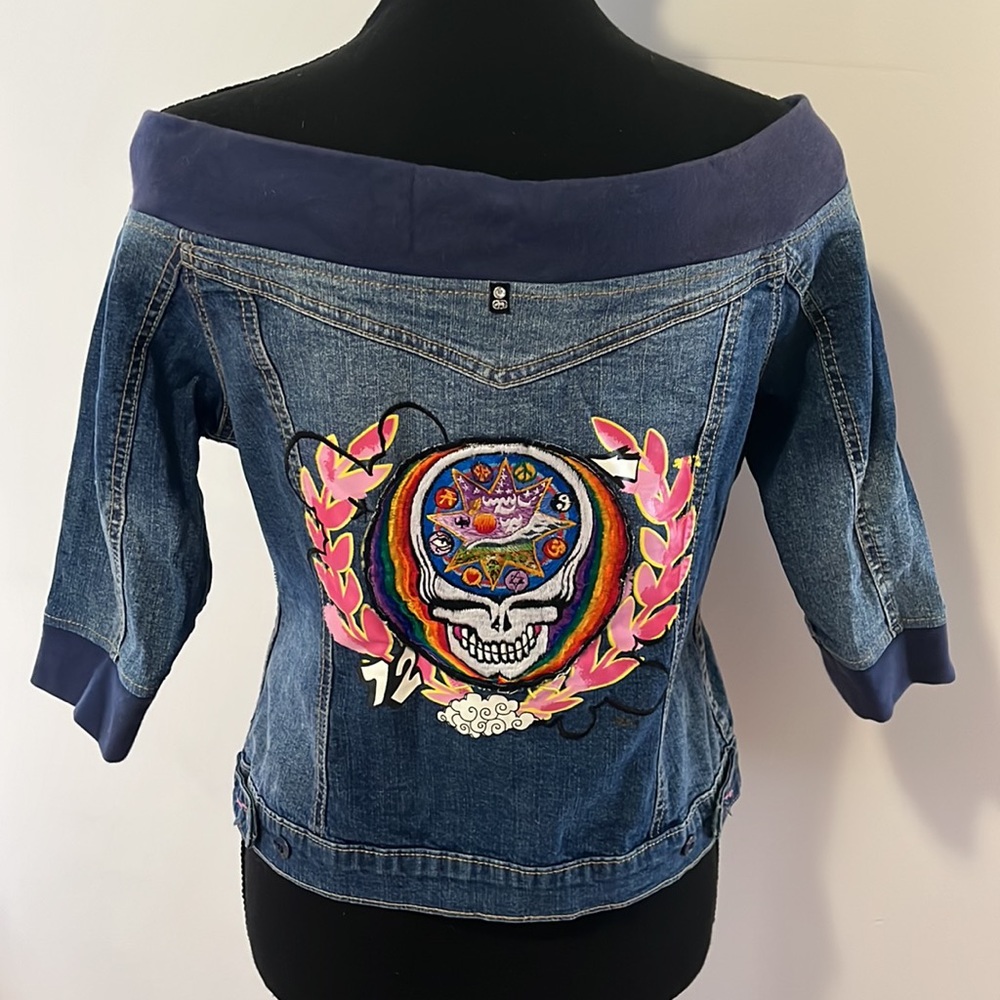 Grateful Dead x Ecko Red Denim Crop Jacket